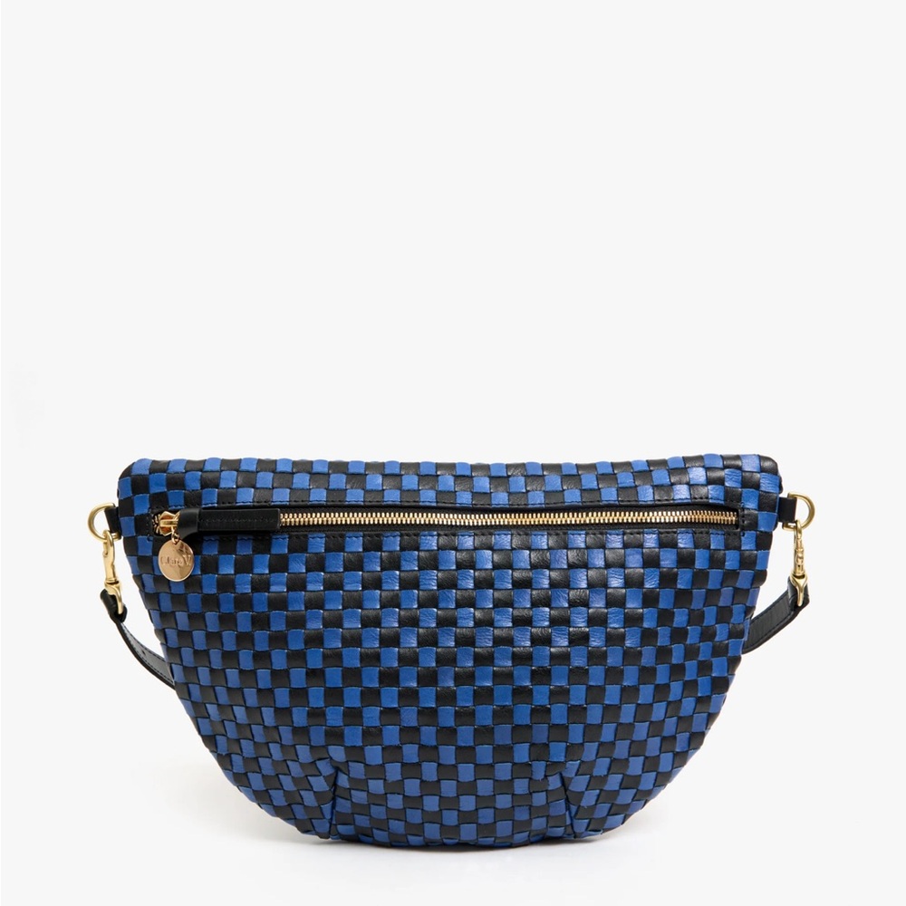 Clare V Grande Fanny Blue and Cobalt